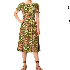 WAYWARD FANCIES :Floral print fit-and-flare dress, open back, Size:2X-22W